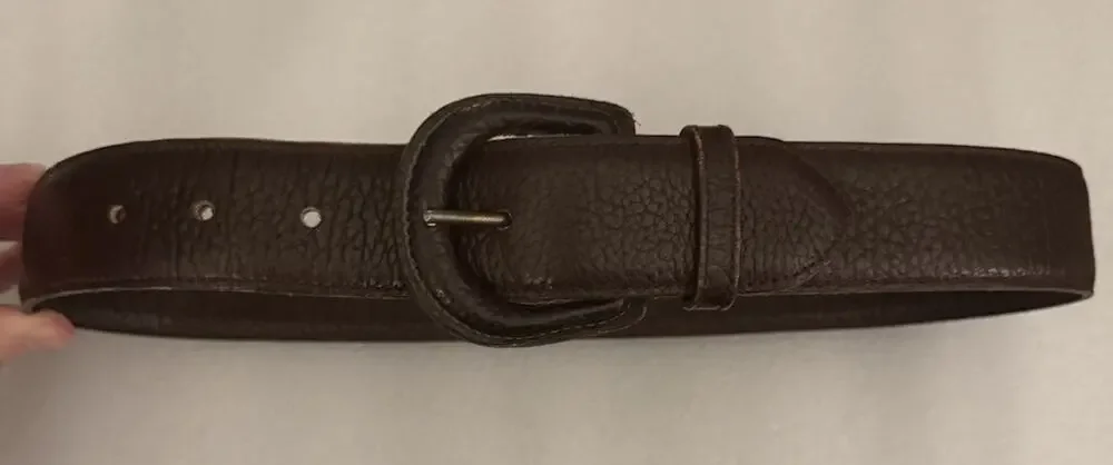 polo ralph lauren Dark Brown Peppled Leather Belt 30